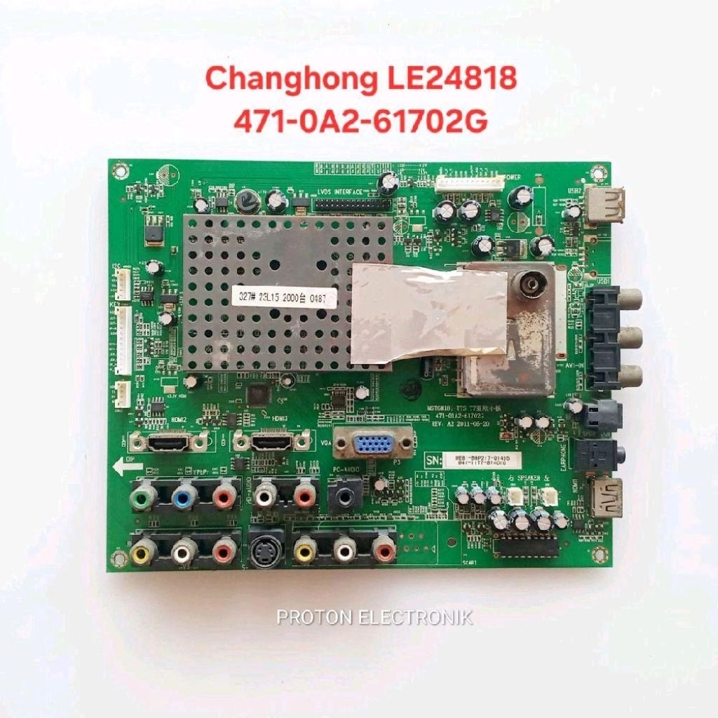 Mainboard LCD LED TV Changhong LE24818 Mesin Matherboard MST6M181-T7S T7 471-0A2-61702G  ME81-B8P217