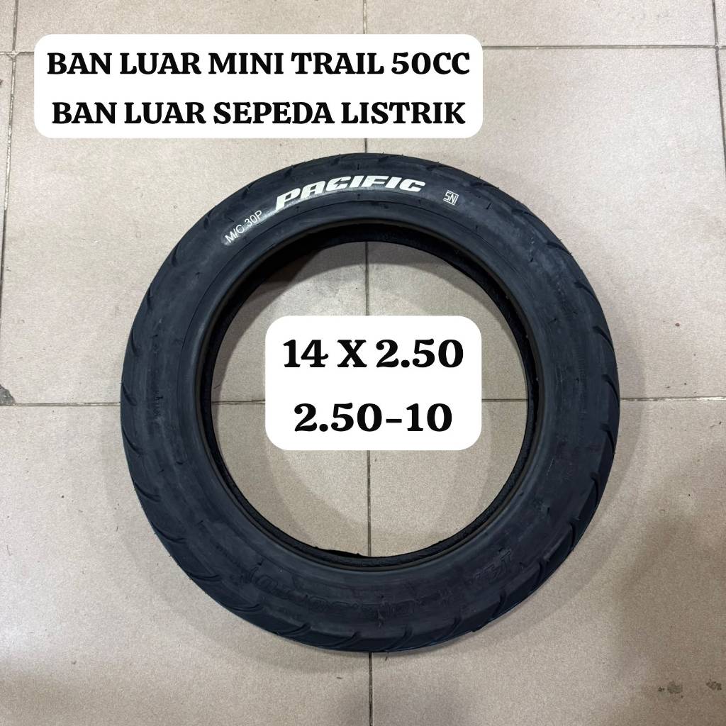 Ban Luar Mini Trail 2.50-10 Ban Motor Bensin 2 Tak 50cc