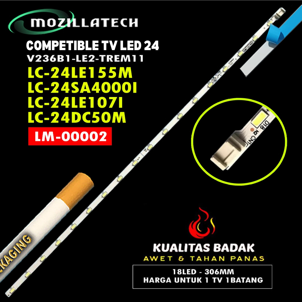 BACKLIGHT SHARP 24 LC-24LE155M LC-24LE107I LC-24DC50M 24DC50M LC 24LE155M  LC-24LE1071 24LE155M V236