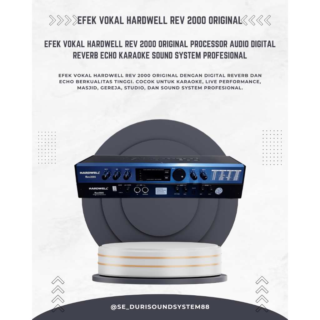 Efek Vokal Hardwell REV 2000 Original Processor Audio Digital Reverb Echo Karaoke Sound System Profe