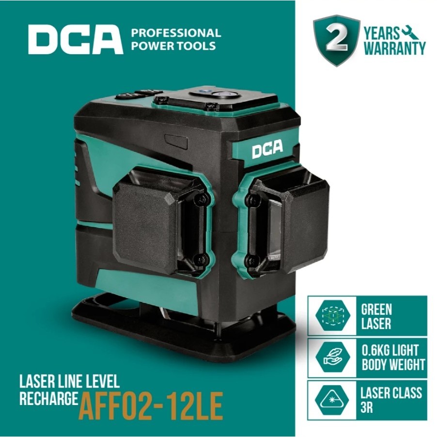DCA AFF02-12LE Meteran Laser Bangunan / Green Laser Lever / Waterpass laser