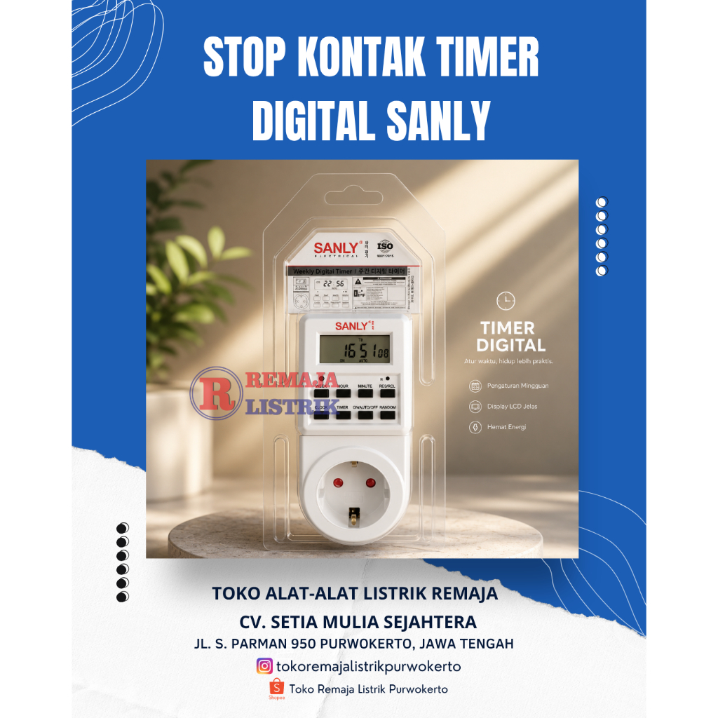Timer Digital Kontrol Listrik Otomatis Timer Digital Sanly 220V