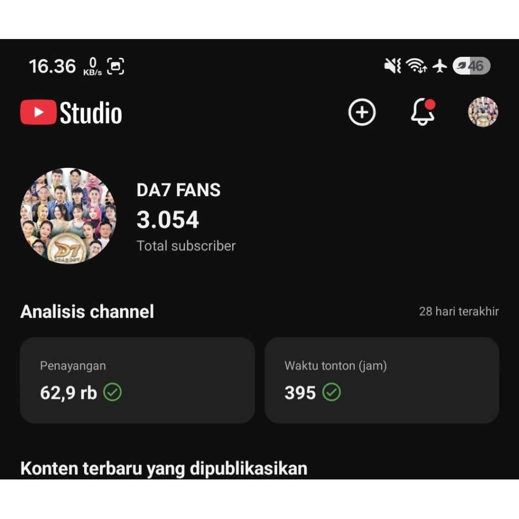 Akun Youtube subscriber saja