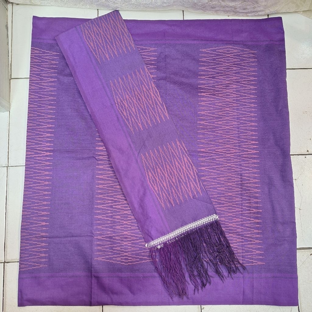 Set Sarung + Selendang Sibolang Rasta Tenun Tradisional Batak Toba