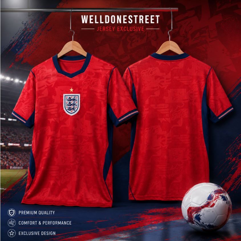jersy Jersey INGGRIS AWAY 2026 World Cup - Baju Bola INGGRIS AWAY Pildun 2026
