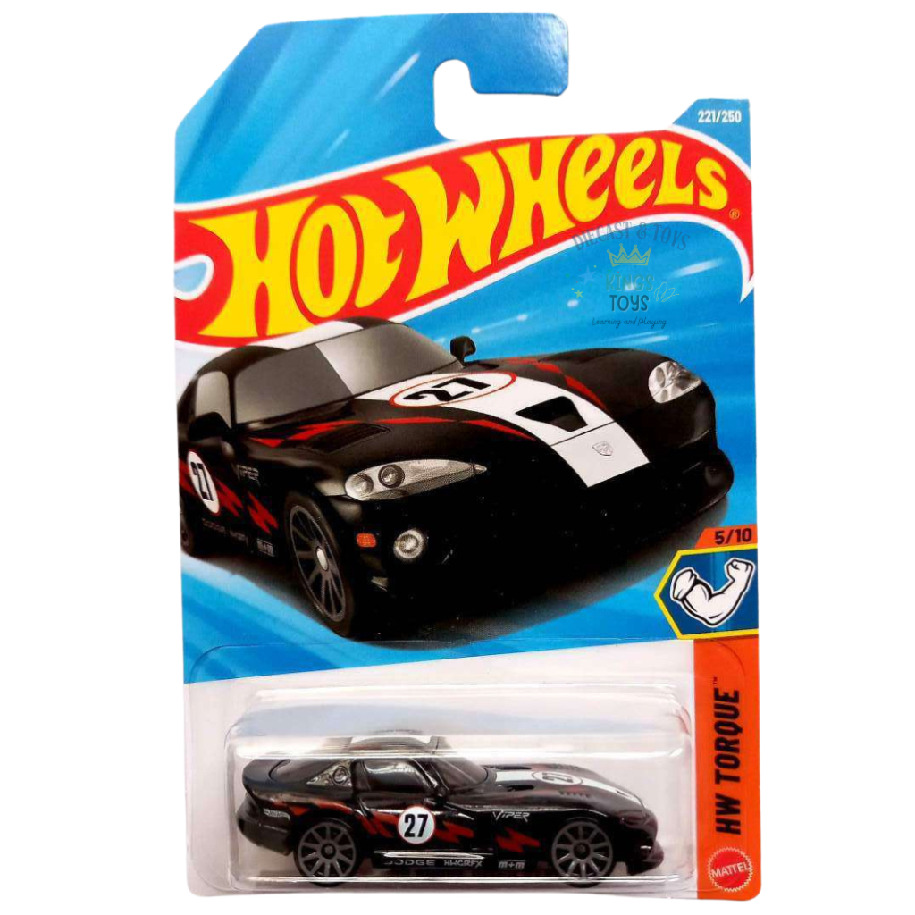 Hot Wheels 96 Dodge Viper GTS Hitam No 27 Original mattel