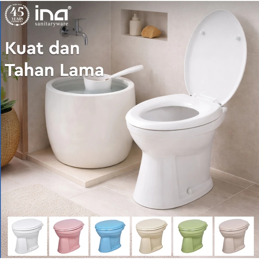 Closet Kloset Duduk Siram Monoblock Monoblok Ina Putih Tombol Dual Flush System C20 C16 C 16 20