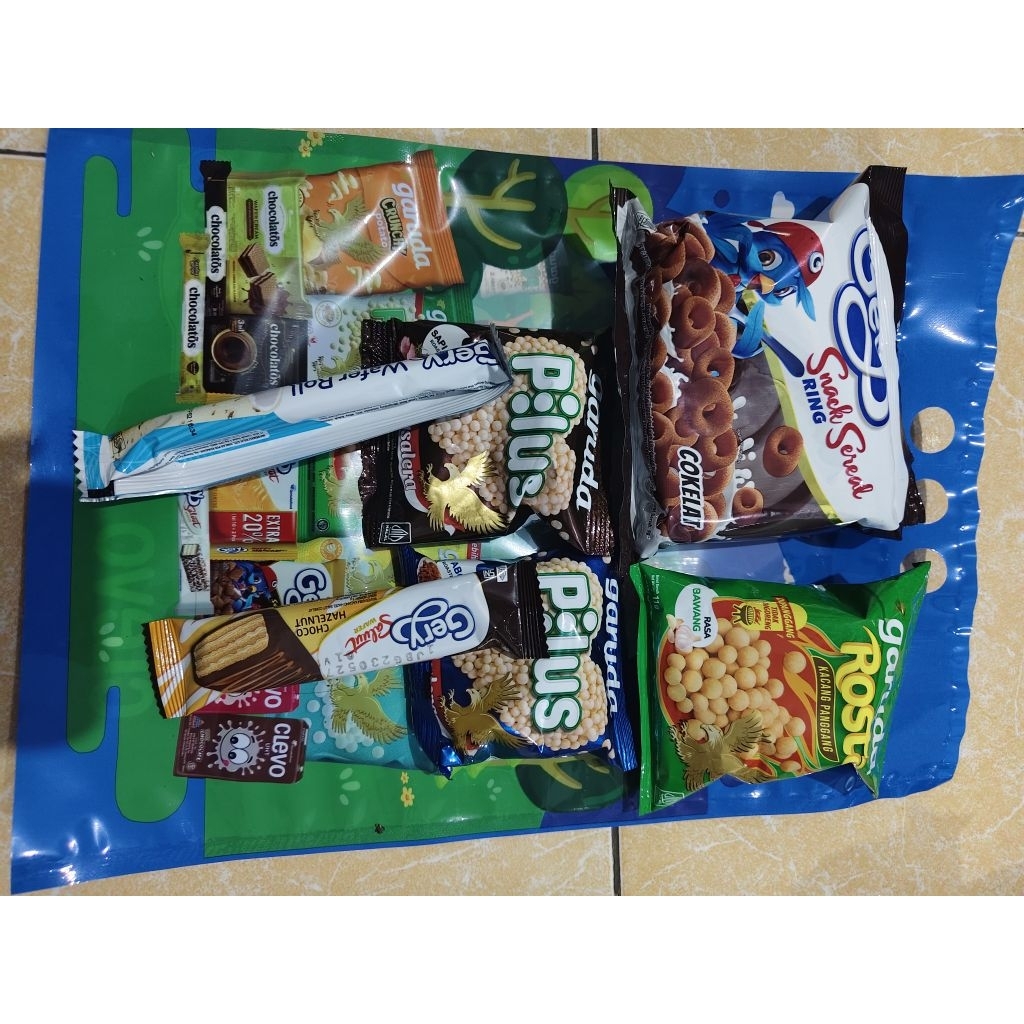 READY PAKET GARUDA SNACK ONLY COD GROSIR MINIM 5PAKET READY SIAP KIRIM PAKET SNACK GARUDA SIZE LKS/H