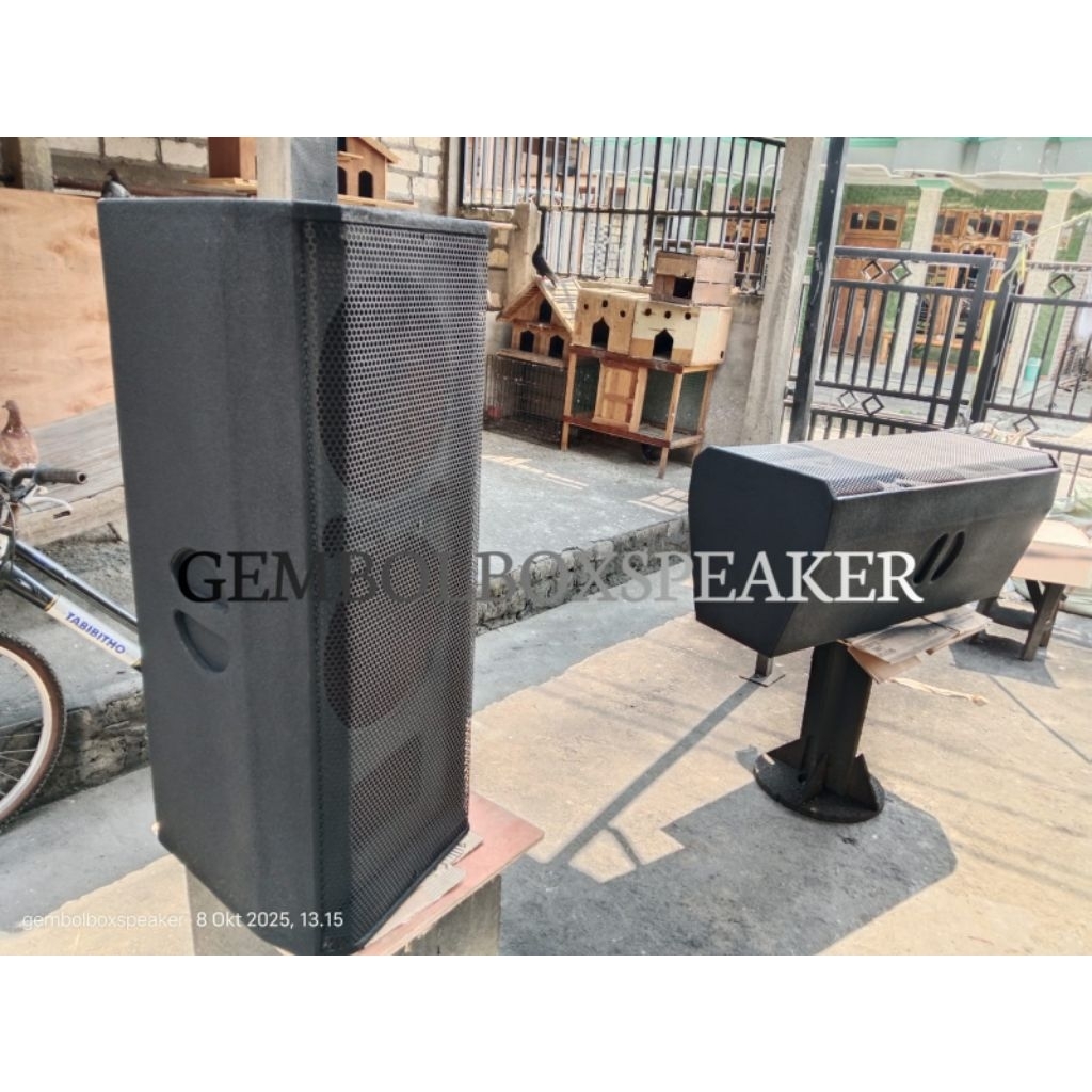 Box 15 inch double box speaker sr 15 inchi dua lubang
