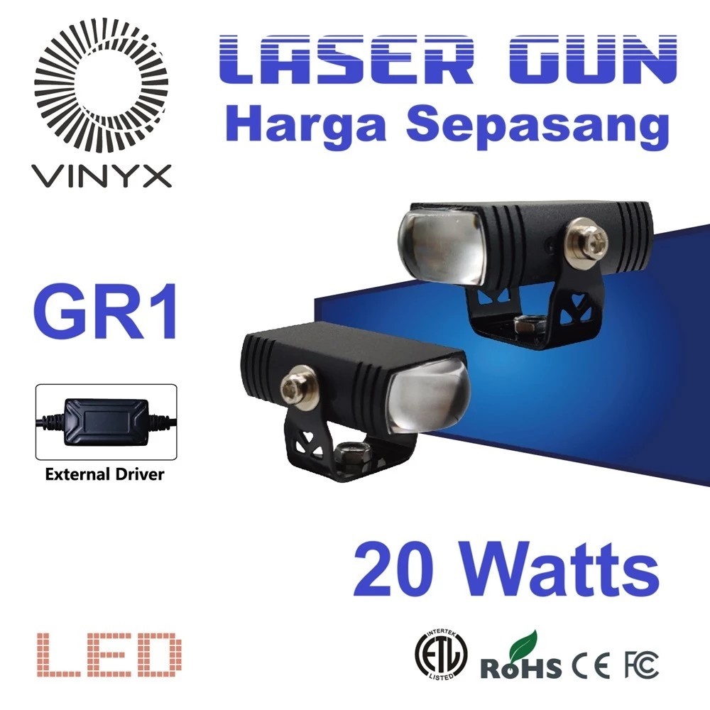 LAMPU TEMBAK VINYX GR1 D2 SLIM 2 WARNA 20 WATT ORIGINAL VINYX