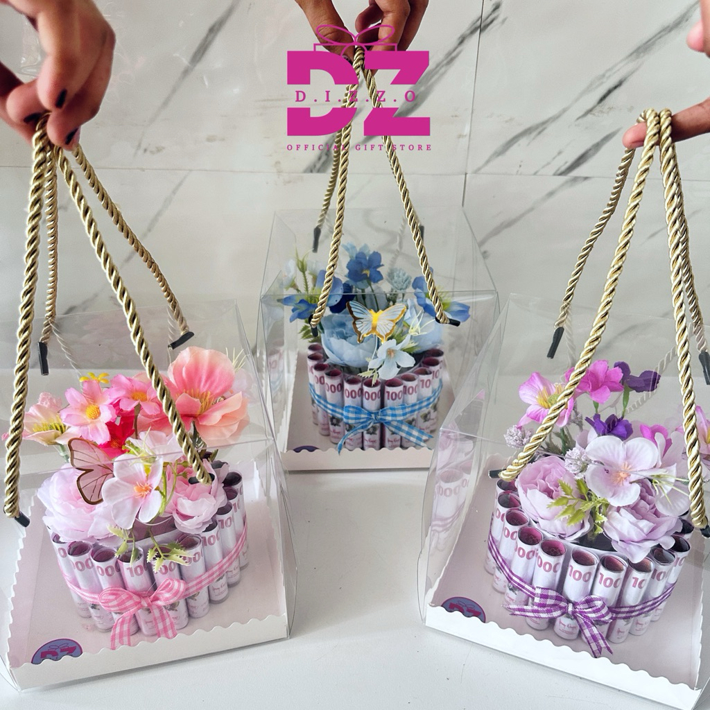 [BISA INSTANT] MONEY CAKE KOSONGAN ISI 20 LEMBAR | GIFT ULANGTAHUN | KADO WISUDA | GRADUATION | ANNI