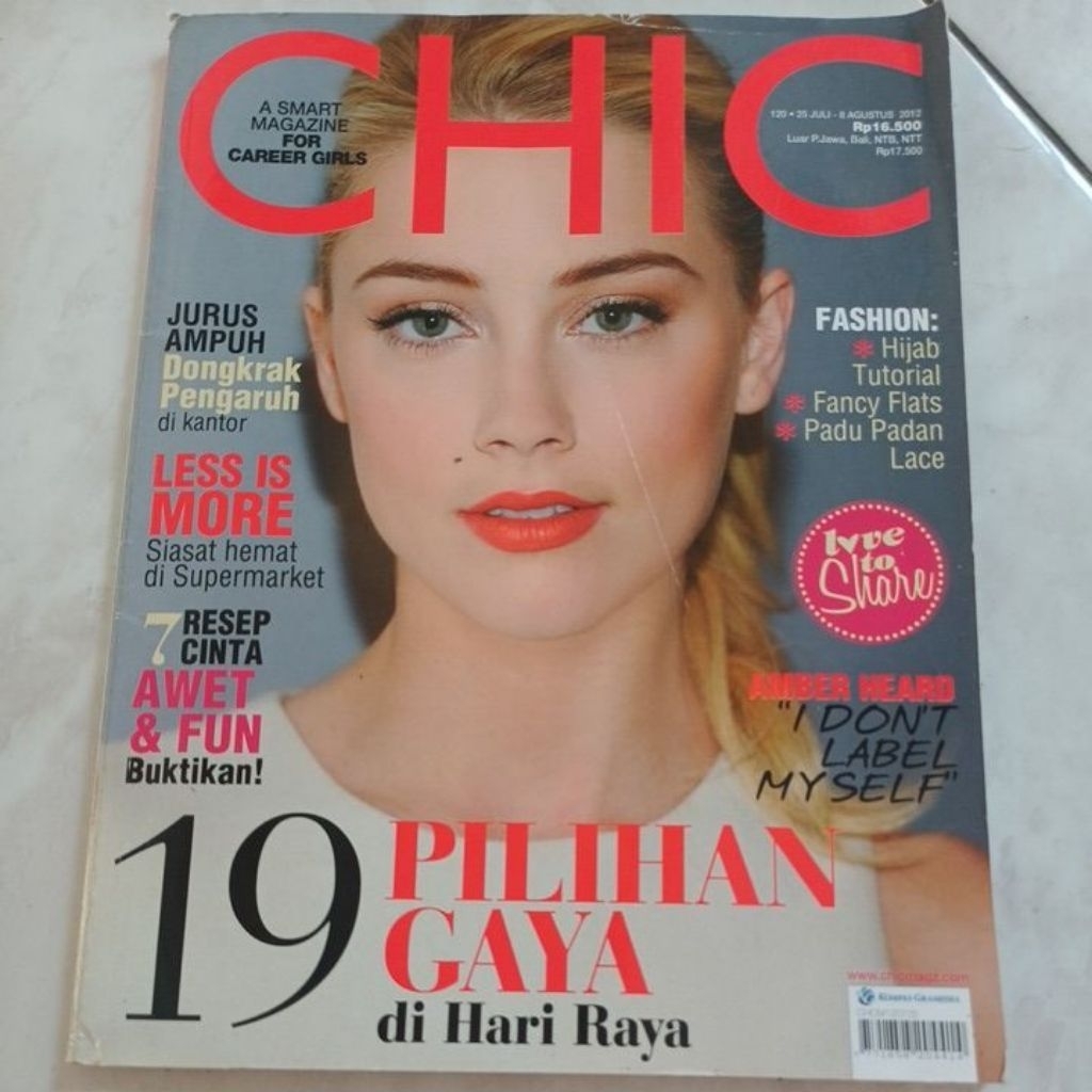 Majalah Chic Agustus 2012 majalah bekas masih bagus