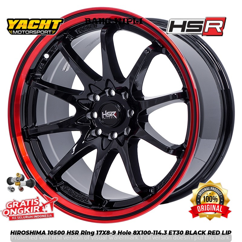 VELG MOBIL RACING HSR HIROSHIMA TERBARU RING 17 COCOK UNTUK MOBIL AVANZA XENIA YARISS MOBILIO-YACHT