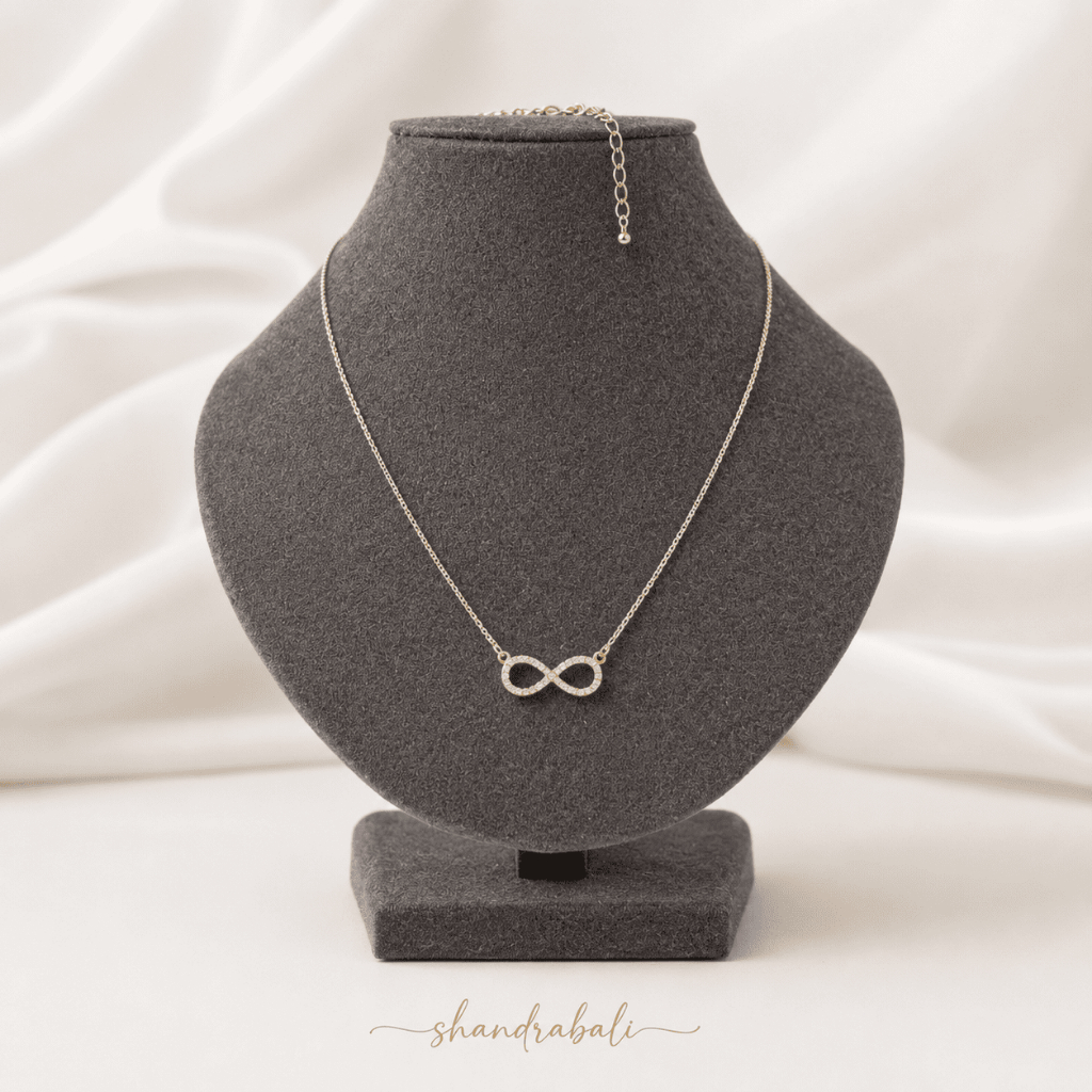 Shandra Bali - Kalung Liontin Model Infinity 8 Xuping Warna Gold Perhiasan Bali