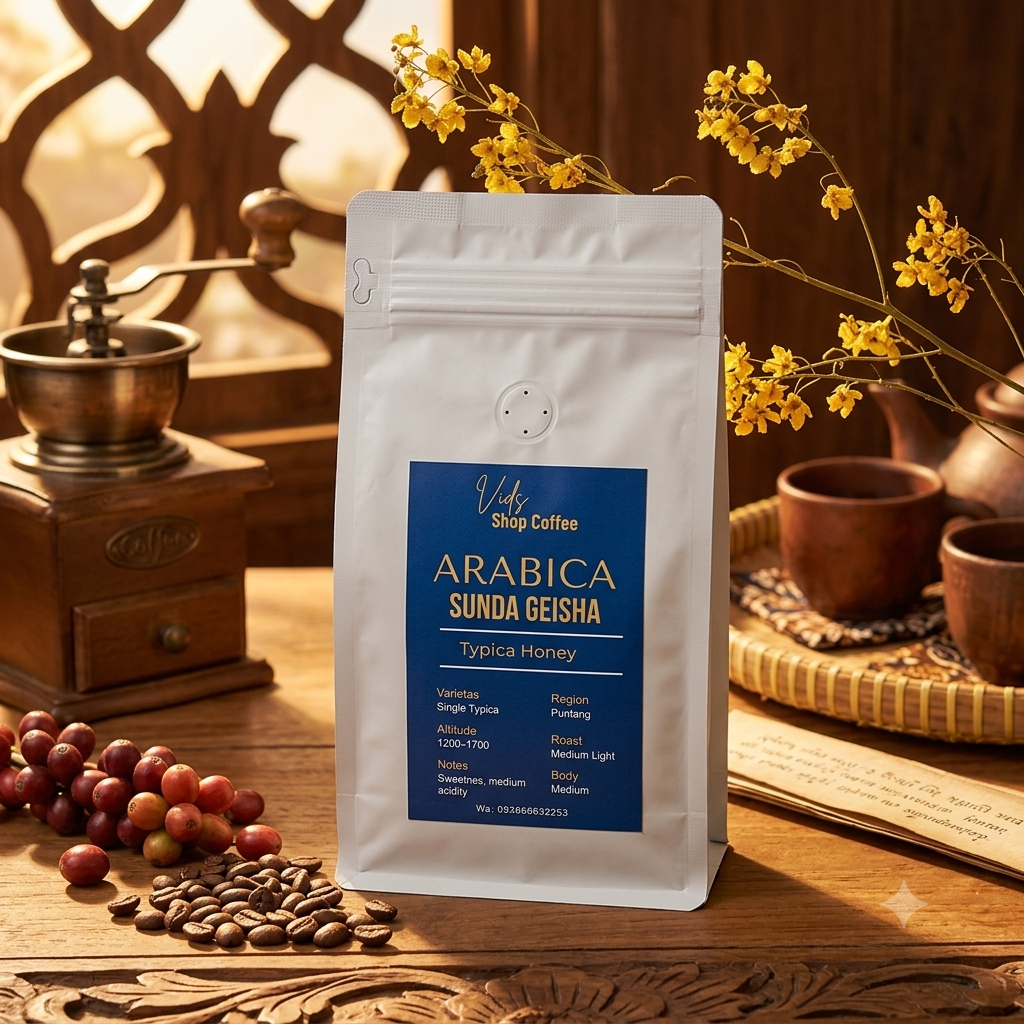 Kopi Arabika Sunda Geisha Puntang Frasa/Beans Coffe 500 Gram