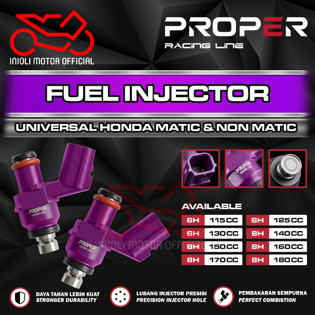 INJECTOR PROPER RACING LINE BEAT SCOOPY VARIO PCX ADV GENIO STYLO BEAT DELUXE SONIC CB CBR CRF SUPRA