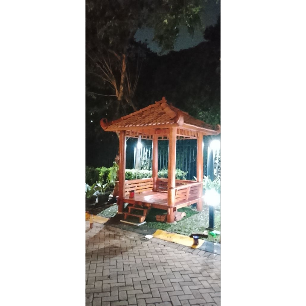 GAZEBO MINIMALIS KAYU KELAPA
