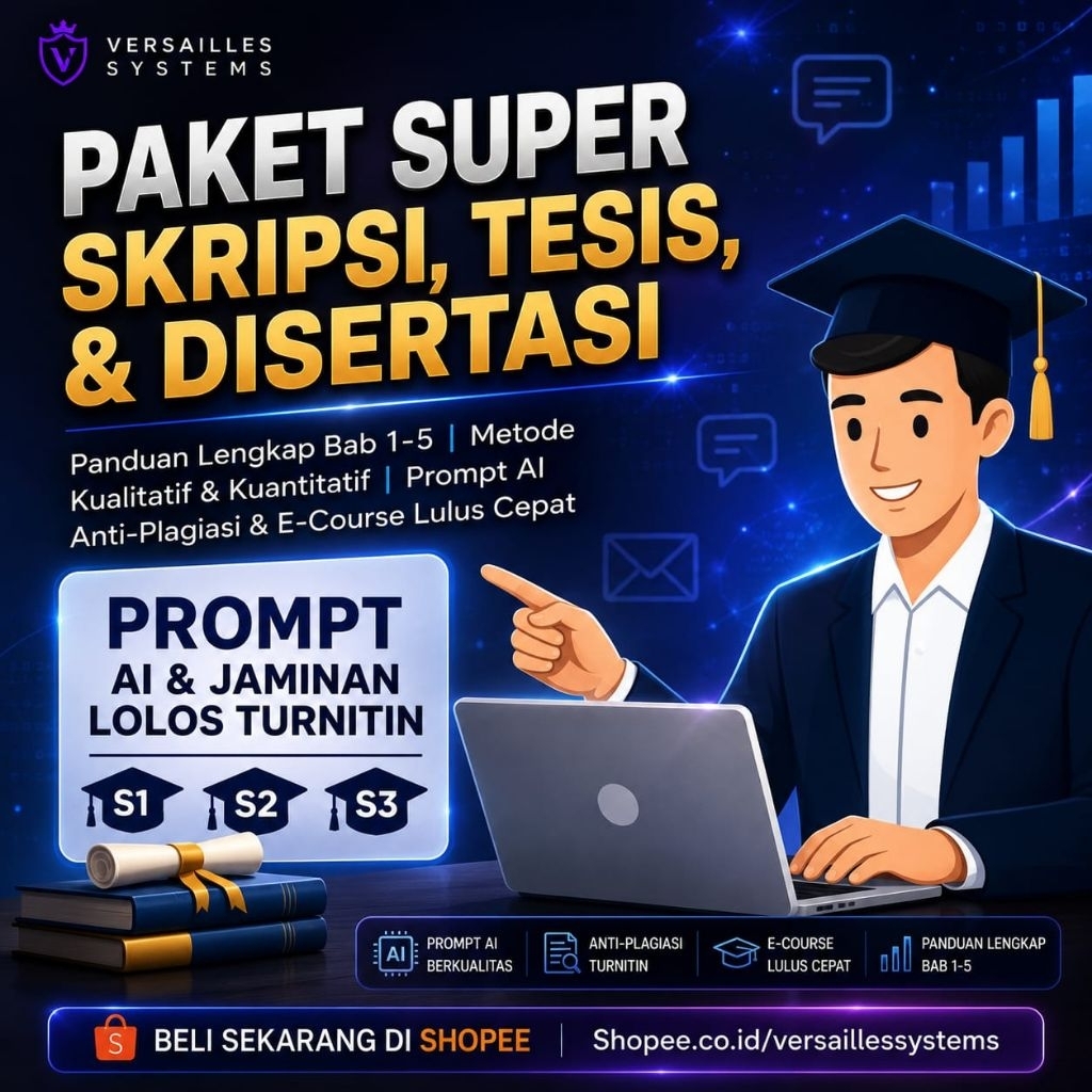 AI Skripsi Mega Pack AI Prompt: Skripsi, Tesis, Disertasi, Tugas Kuliah (Kualitatif & Kuantitatif)