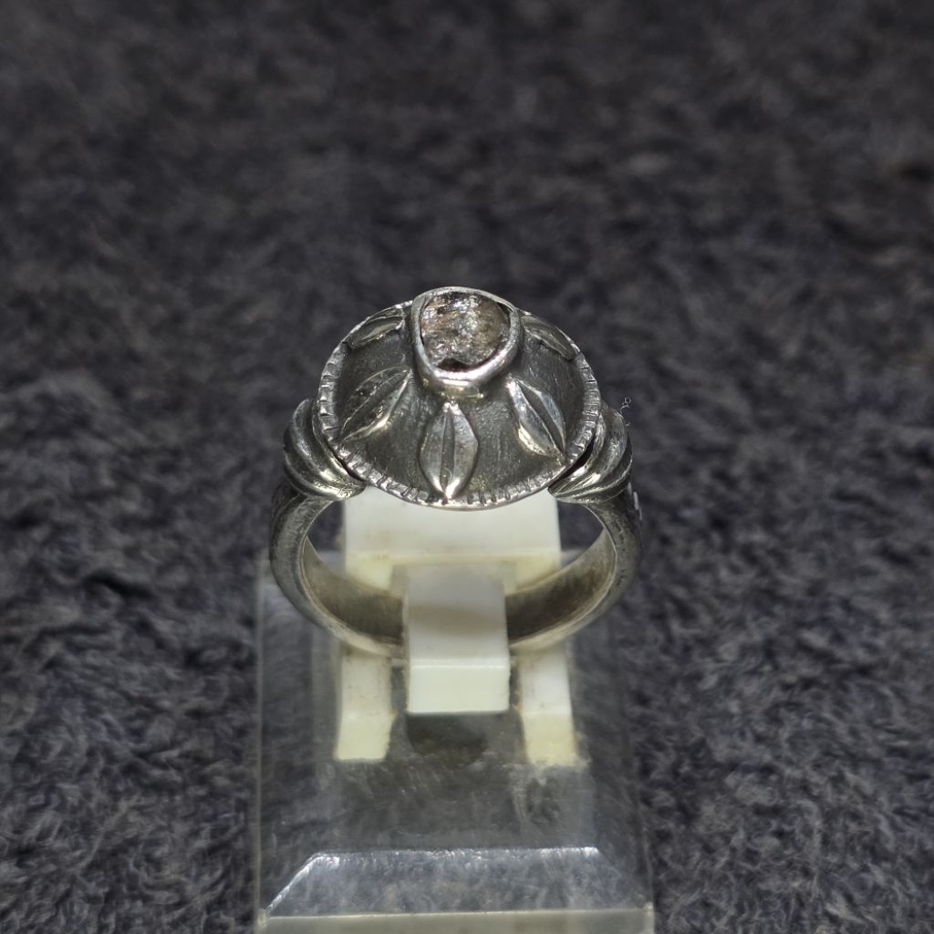 cincin bandilan perak intan mata satu antik kuno