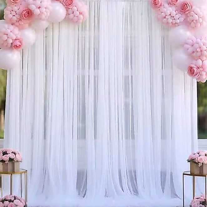 tirai kain tulle tinggi 1 meter backdrop background kain tile