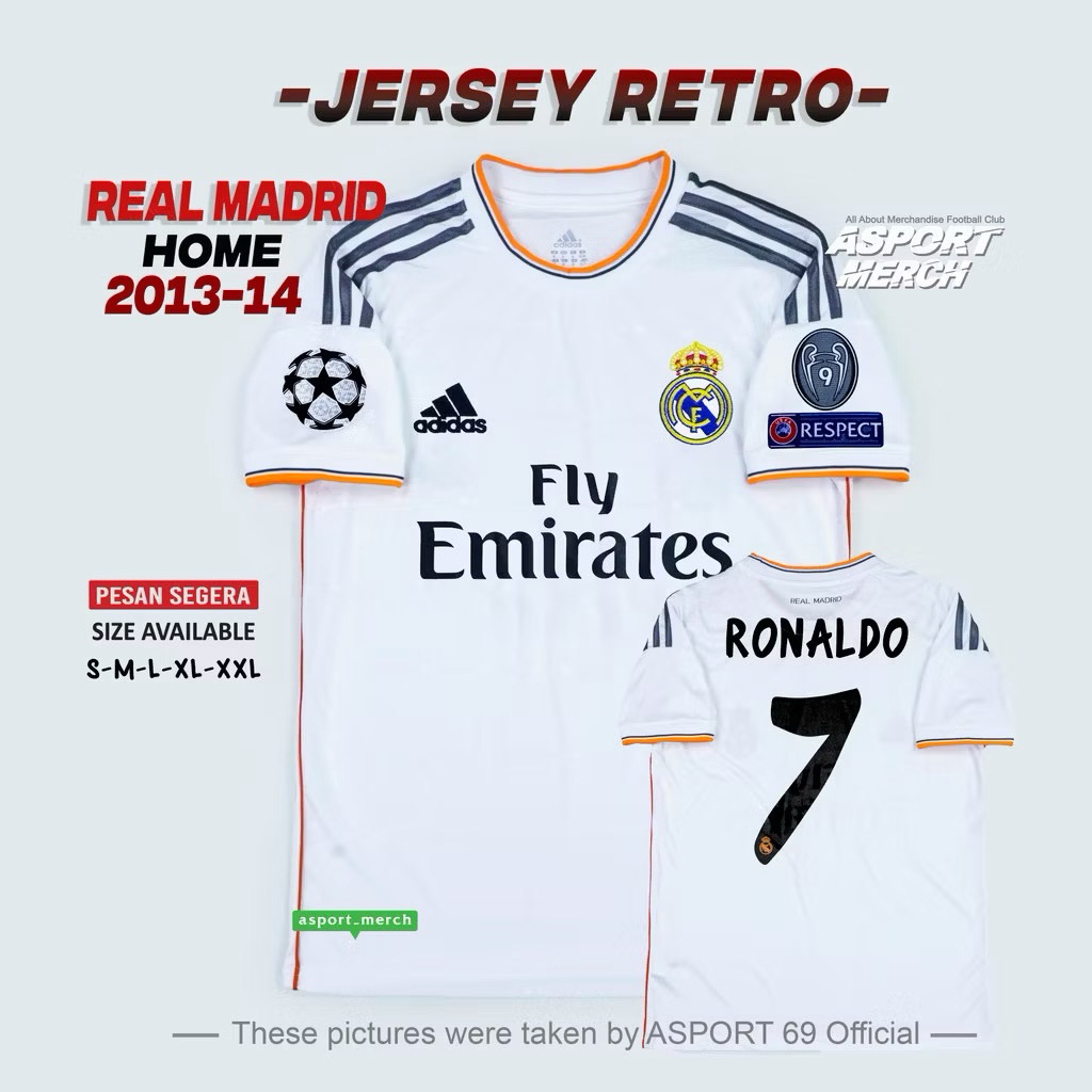 Retro madrid home 2013 2014 jersey bola madrid 13 14 retro vintage