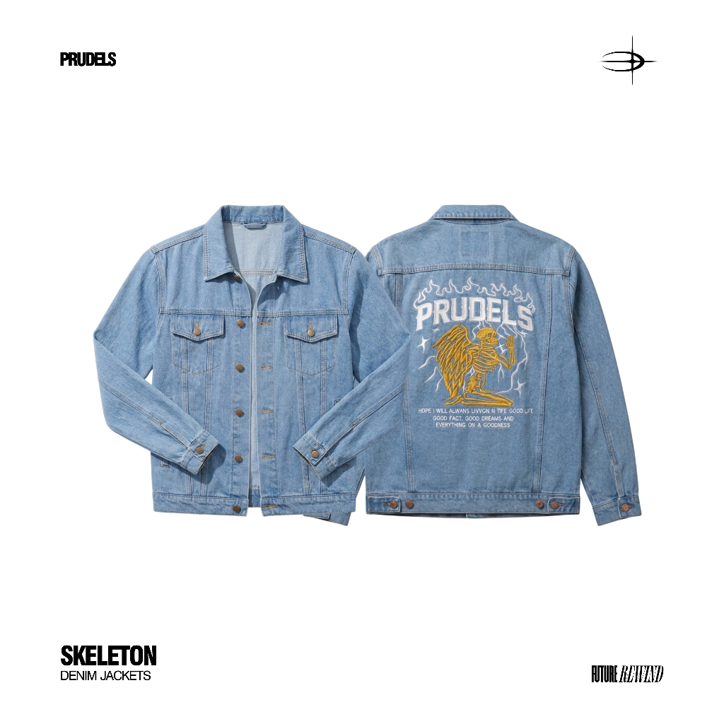 PRUDELS "Skeleton" Jacket Denim 100% Cotton