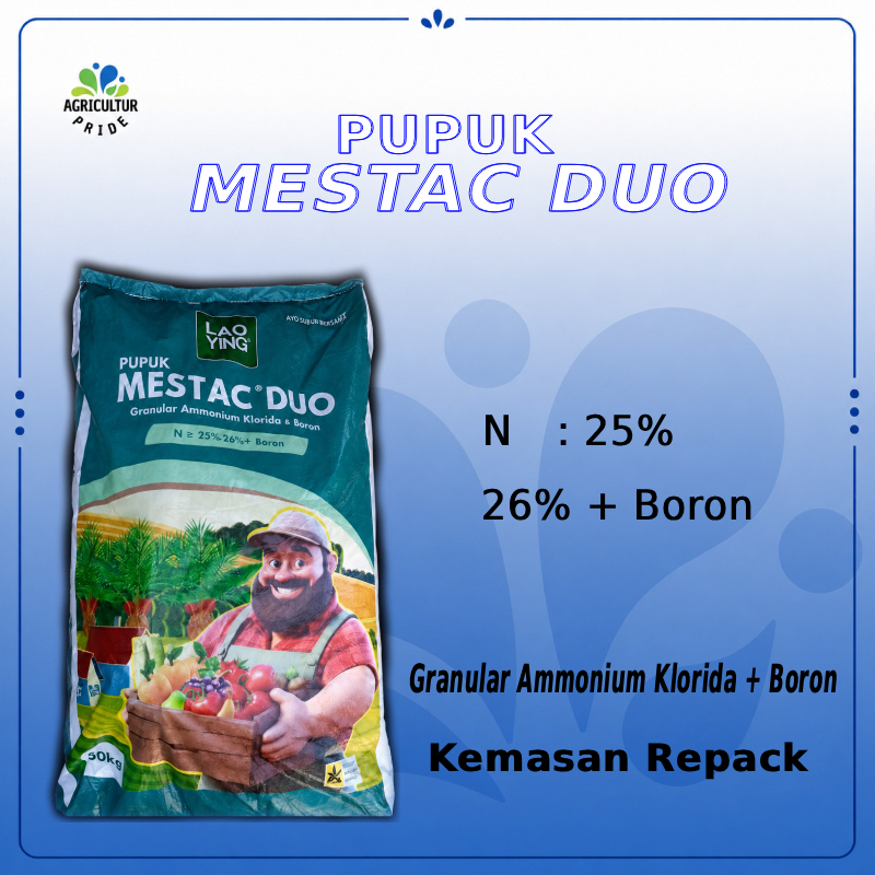 Pupuk MESTAC DUO Granular Ammonium Klorida + Boron Kemasan Repack 1Kg,5Kg
