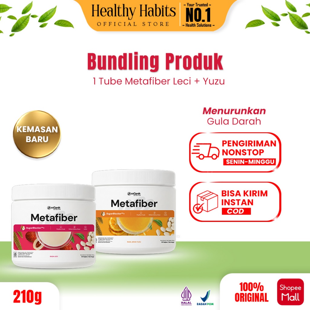Mganik Metafiber Original Obat Herbal Diabetes BPOM