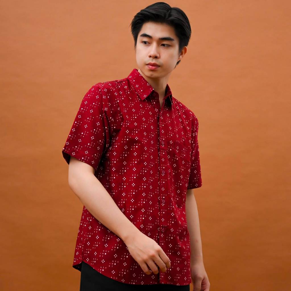 S E I A | Sewaktu Kemeja Batik | Kemeja Batik Pria Lengan Pendek | Batik Pria Rayon