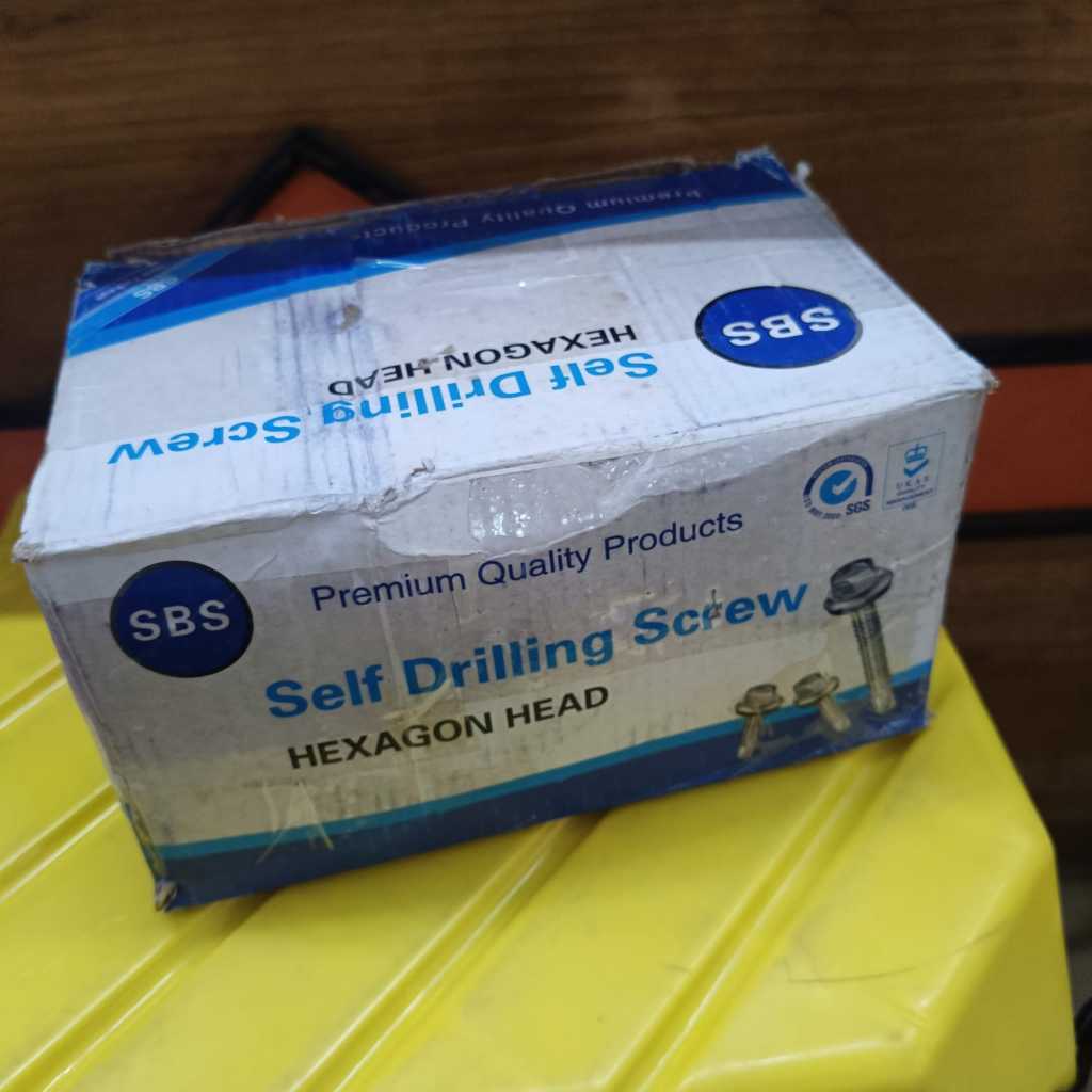 Baut Baja Ringan 12x70 SBS isi 300 pcs Baut Drilling Screw