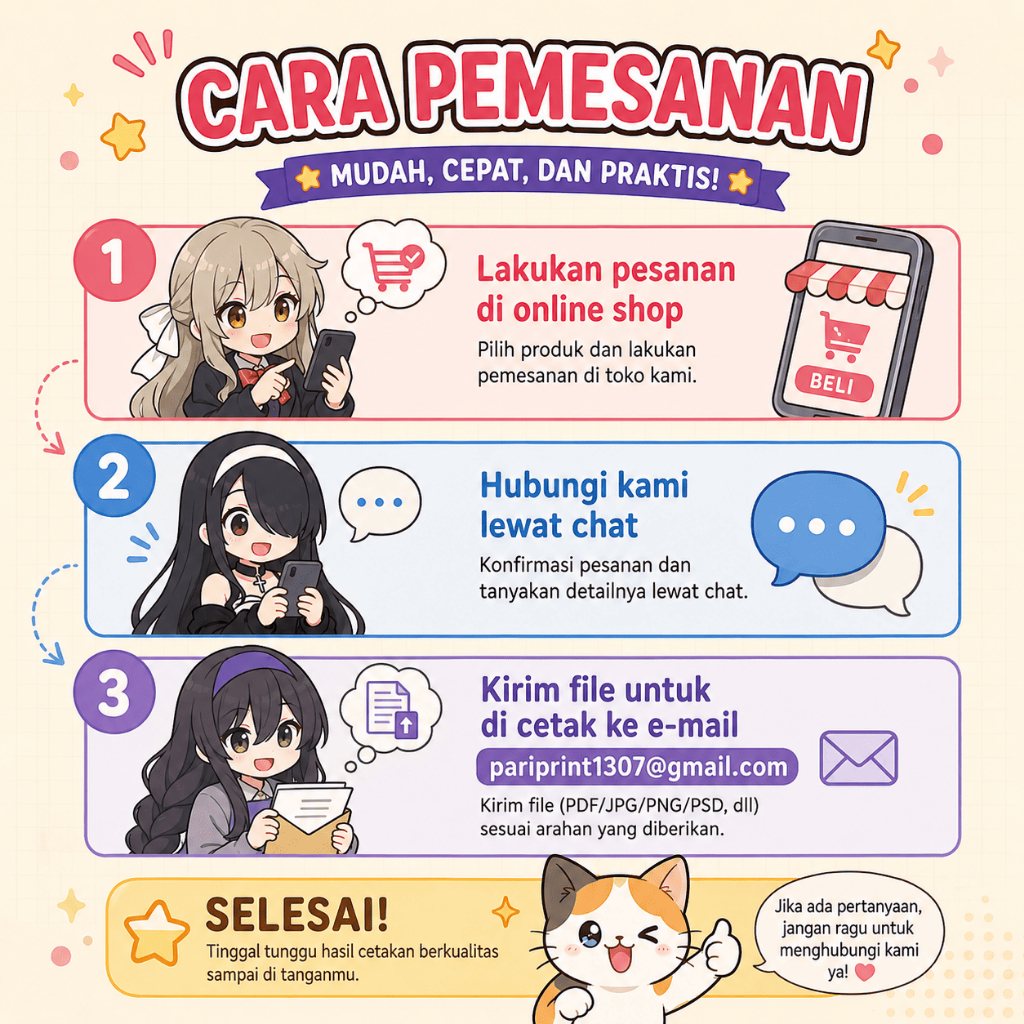 Jasa Cetak Buku Komik, Novel, Majalah Booklet Custom | A5 dan B5 | Inkjet Hitam Putih