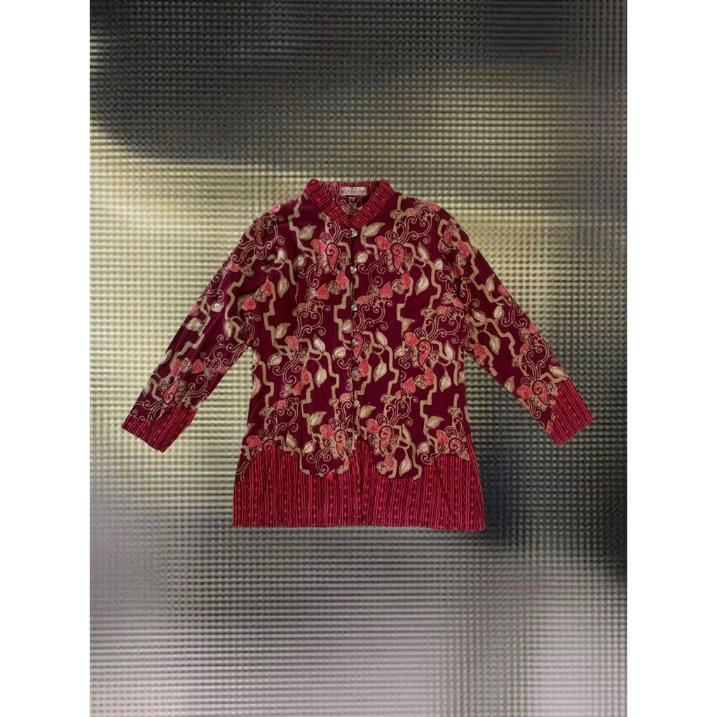 batik kencana ungu atasan wanita