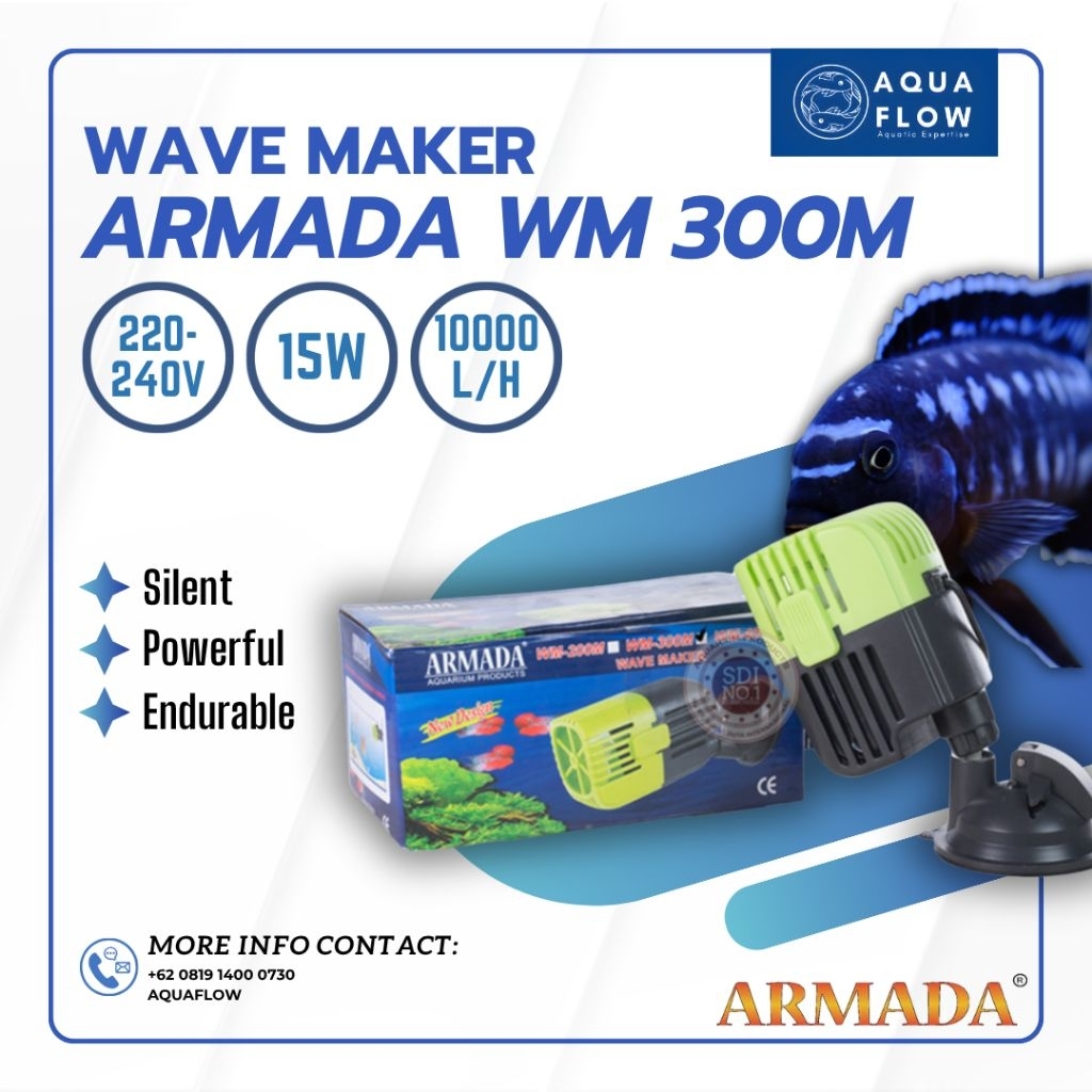 Wave Maker Armada WM 300M 10000L/H 15W / Wave Maker / Pompa Sirkulasi Aquarium