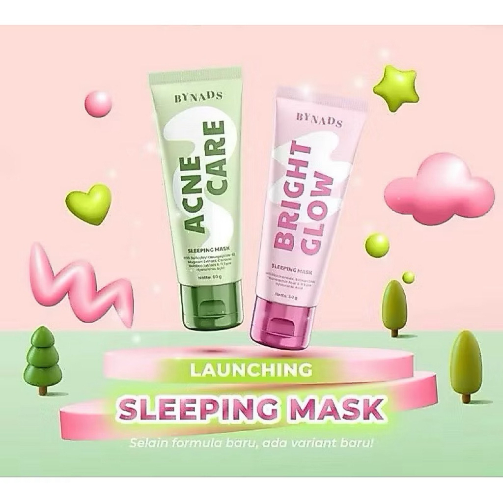 BYNADS SLEEPING MASK | BRIGHT SLEEPING MASK & ACNE CARE SLEEPING MASK