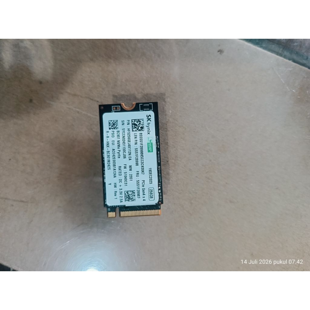 SSD NVMe 256GB SKHynix Gen4