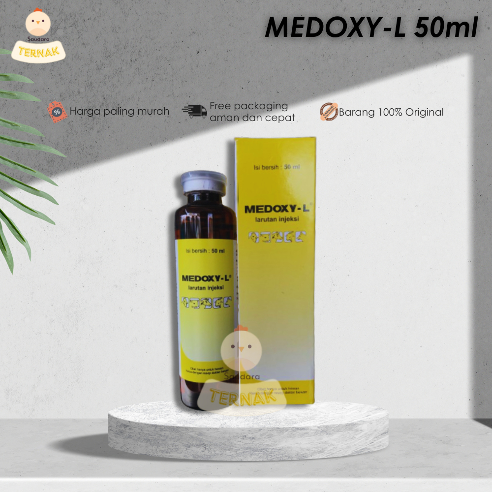 Medoxy L 50 ml Injeksi Antibiotik Unggas Sapi Kambing Kuda Kucing [KAHF PS]