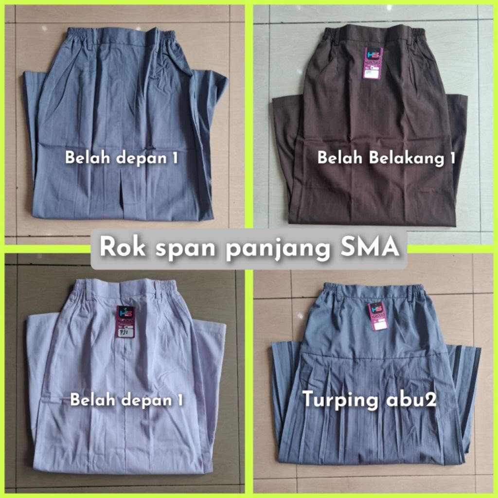 Rok span abu abu panjang  rok span coklat sma rok span putih sma rok span panjang abu abu rok span p