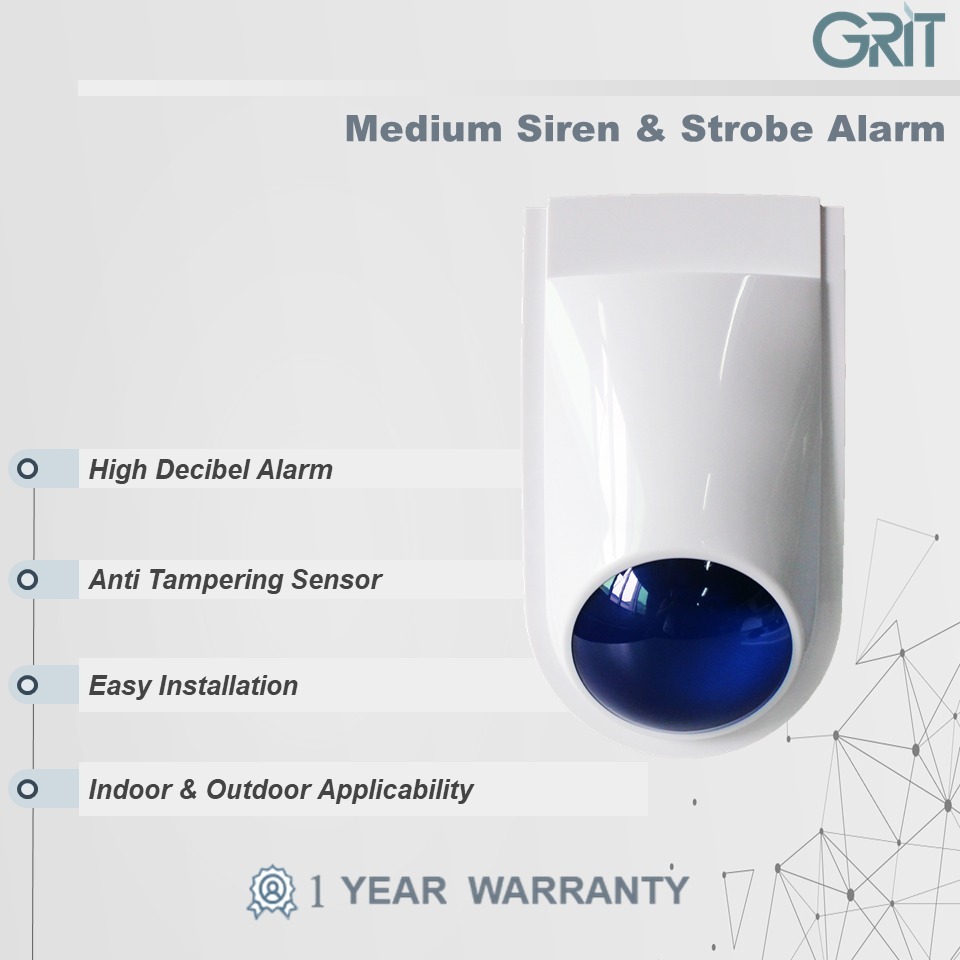 Medium siren strobe alarm sirene buzzer horn sirine speaker 12v