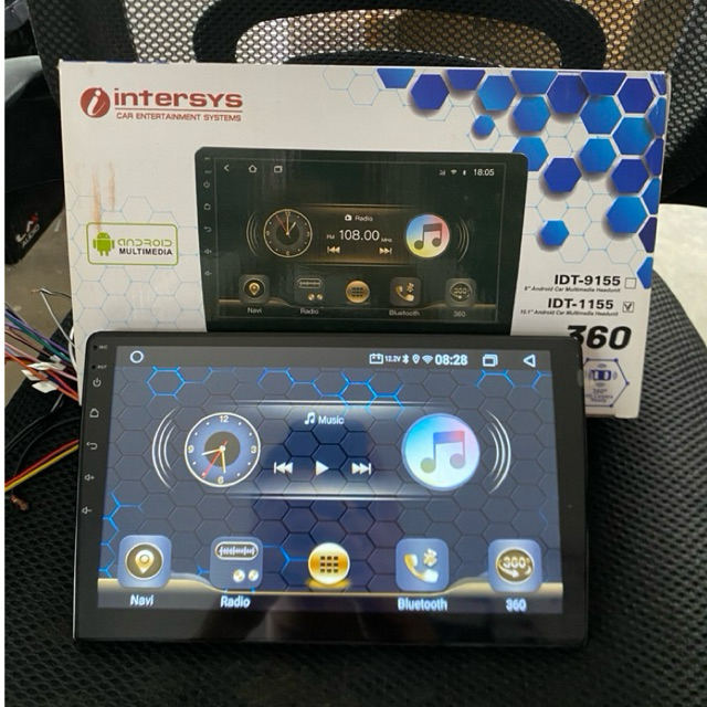 Head unit android 10 inch merek intersys ram 2/32