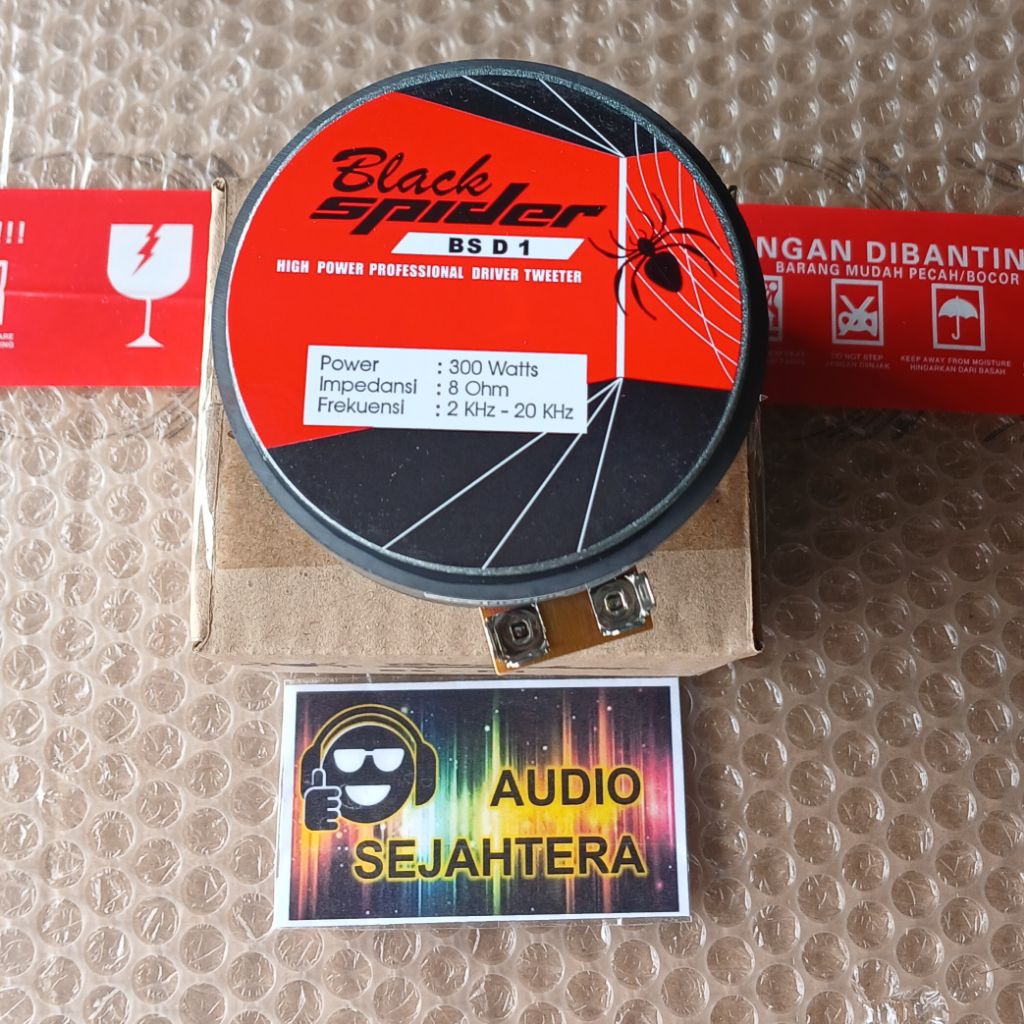 Driver Tweeter Black Spider BS D1 300 Watt Treble Tuiter Lapangan Black Spider BS D1