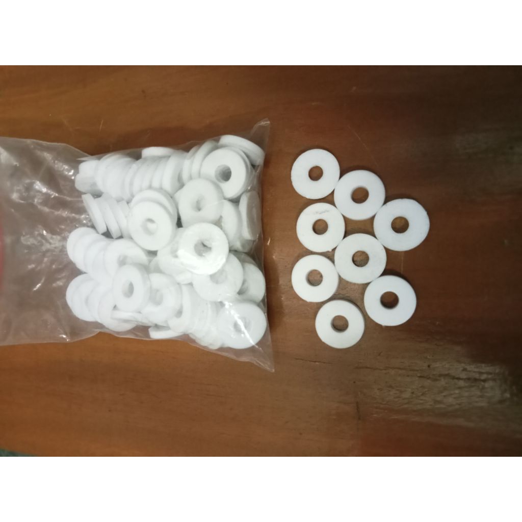 Seal Ring Teflon/ring plat bahan PTFE Size: 18mm x 6mm x 3mm