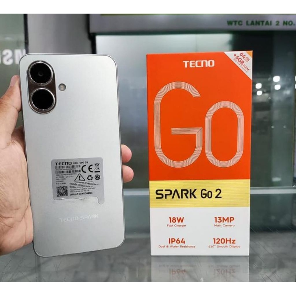 TECNO SPARK GO 2 RAM 3/64GB # 4/64GB # 4/128GB SECOND MULUS ORIGINAL KUALITAS SUPER ISTIMEWA