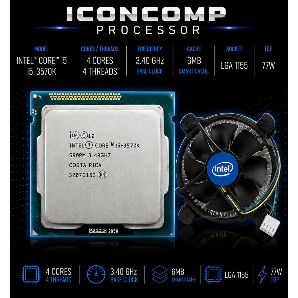 PROCESSOR INTEL CORE I5 3570K TRAY + FAN INTEL LGA 1155