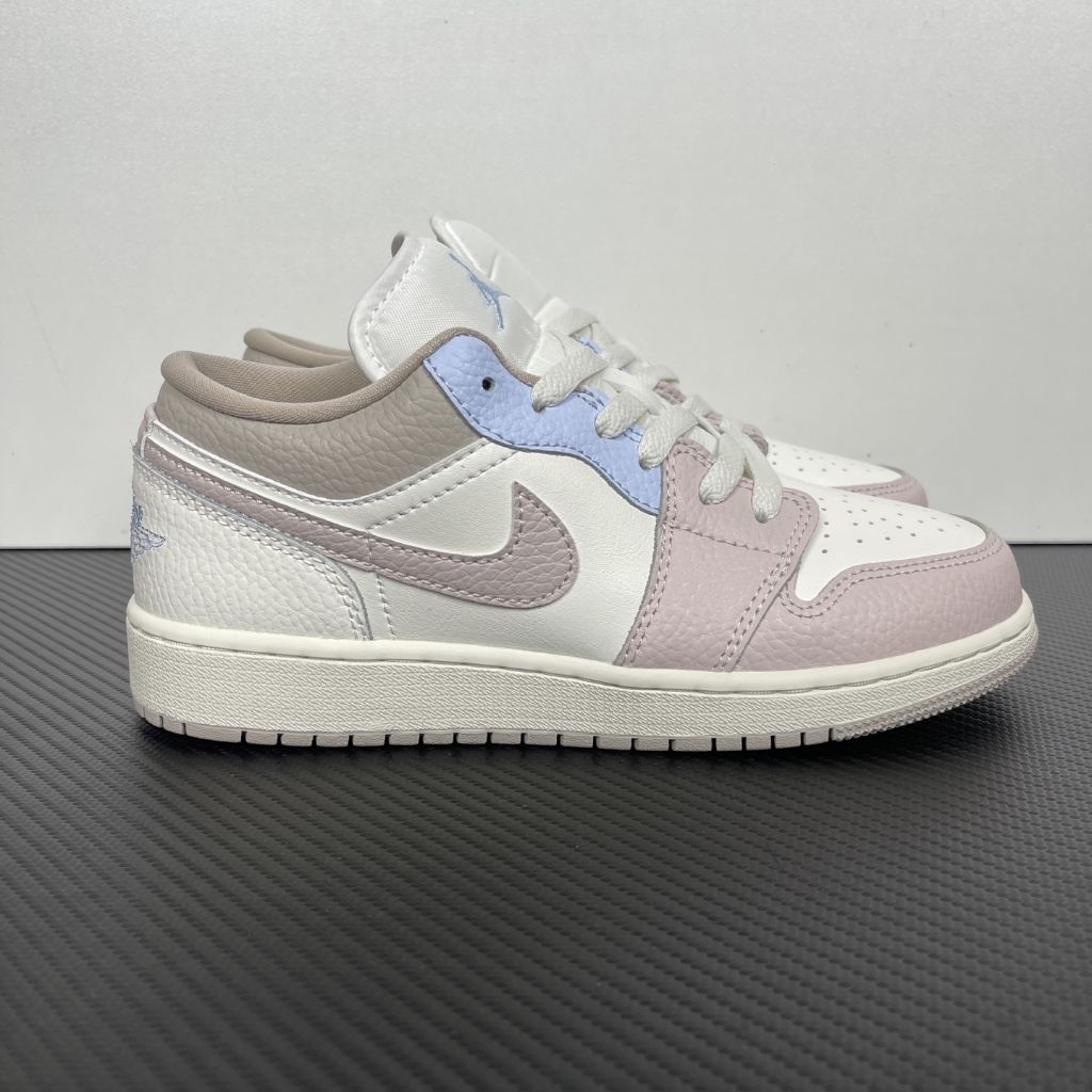 Air Jordan 1 Low Sail Silt Red Hydrogen Blue