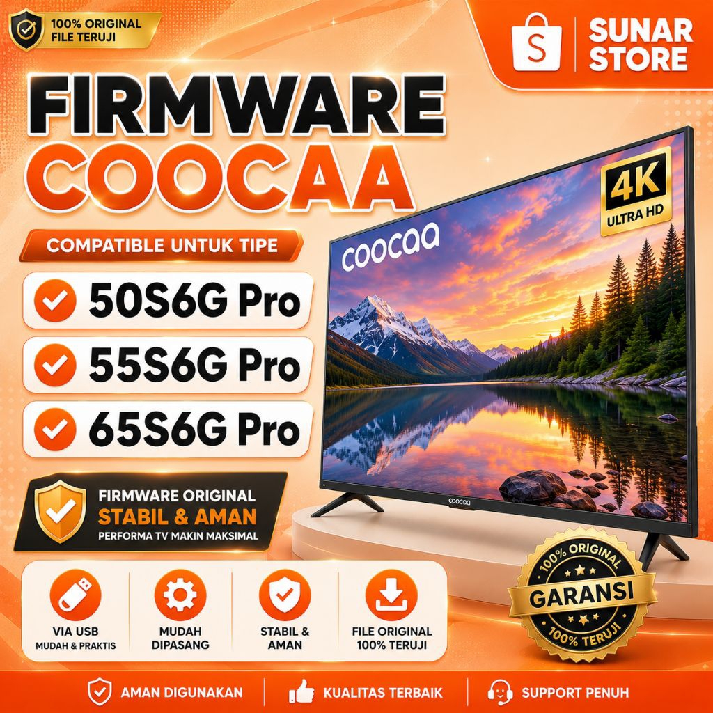 FIRMWARE TV COOCAA 50S6G Pro, 55S6G Pro, 65S6G Pro