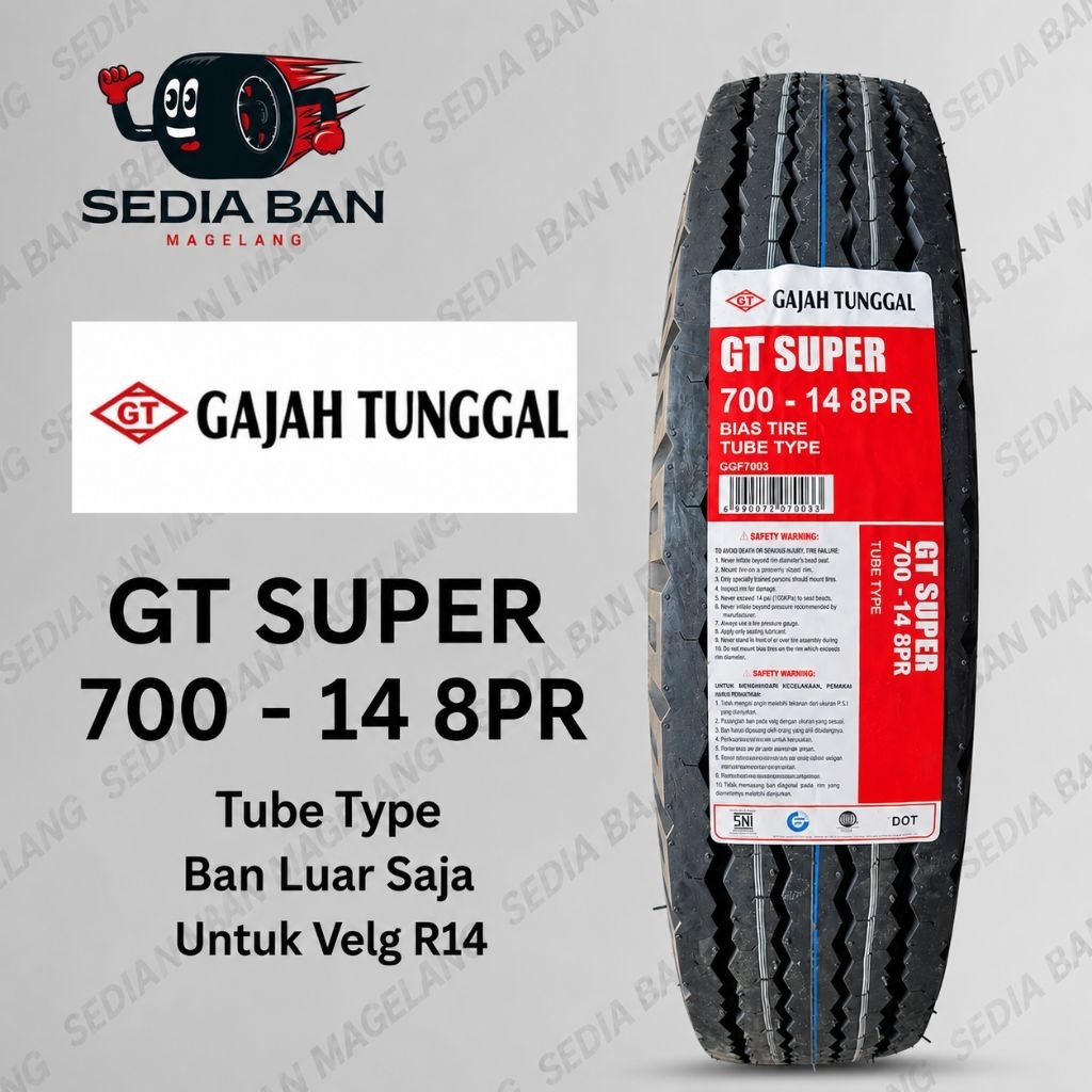 Ban Mobil Gajah Tunggal Gt Super 700 R14 700 14 8PR - Ban L300