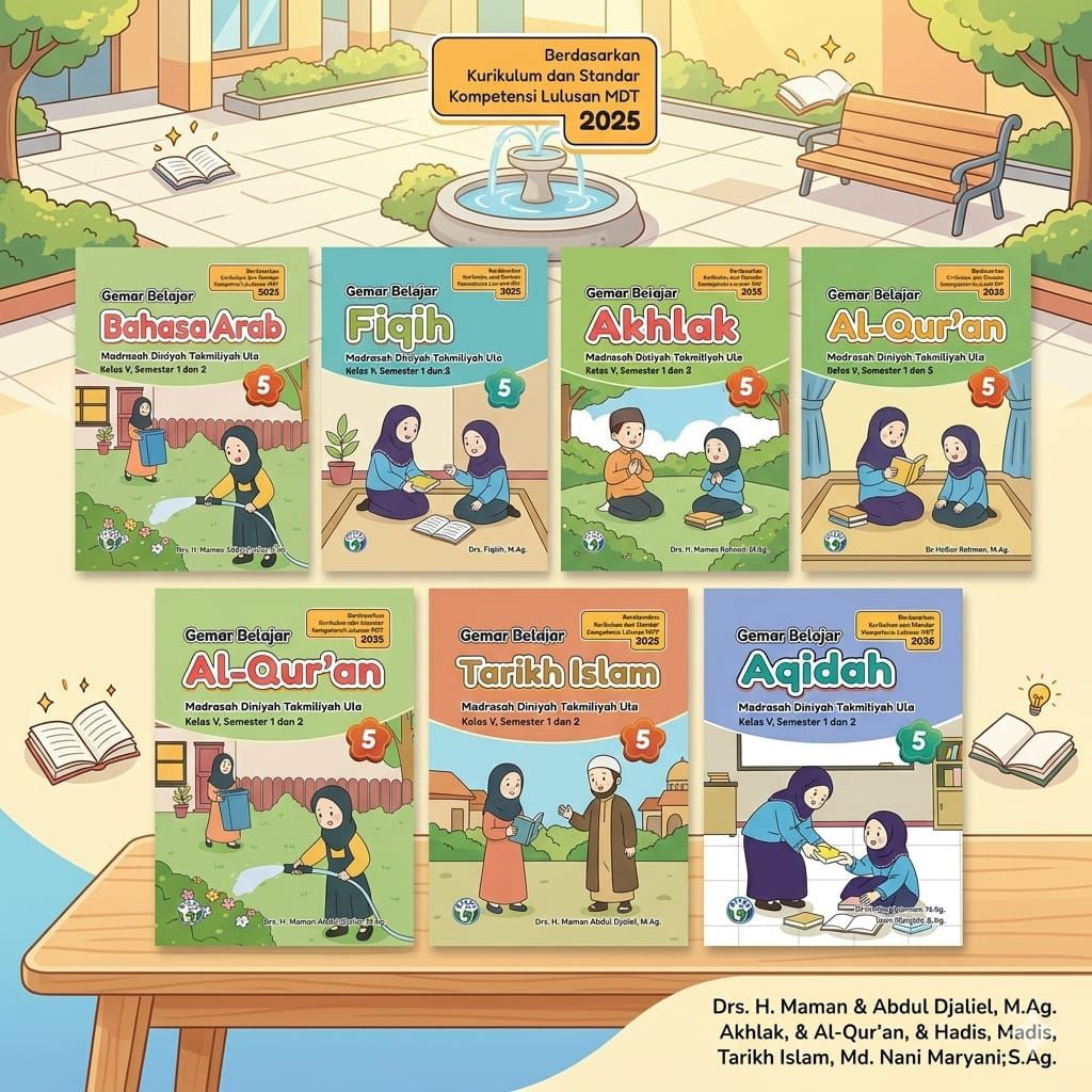 Buku Paket MDTU/MDTA versi 6 tahun untuk kelas 5 MI/SD