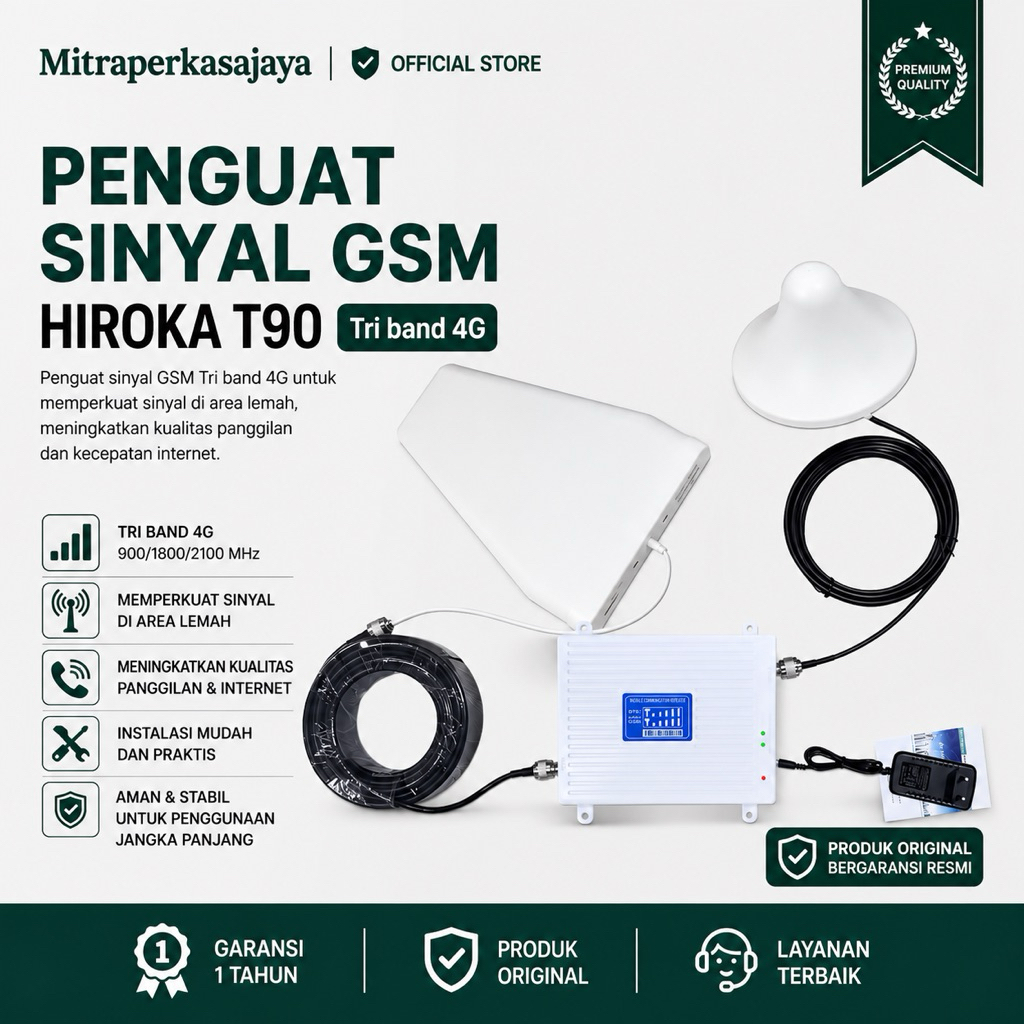 PENGUAT SINYAL GSM 4G HIROKA T90 Tri band Repeater 4G