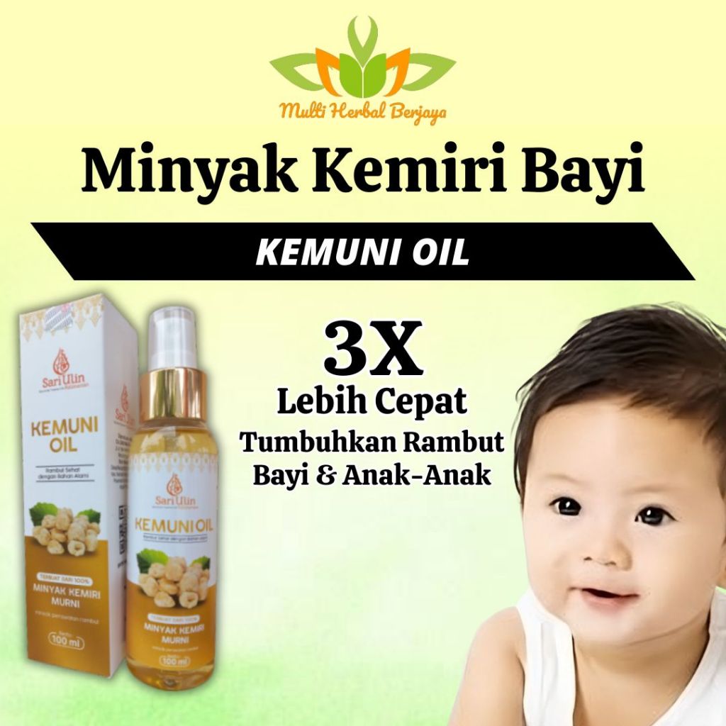 Minyak Kemiri Asli Murni Penumbuh Rambut Bayi Anak Kemuni Oil