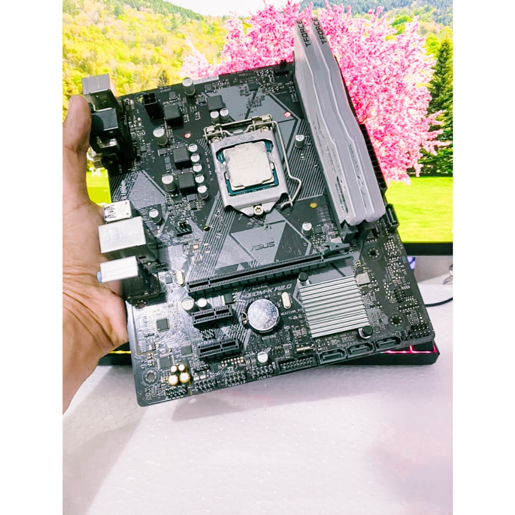 Motherboard Asus Prime H310M-K R2.0 LGA 1151+i3 9100f+Ram 8Gb Delta Mulus